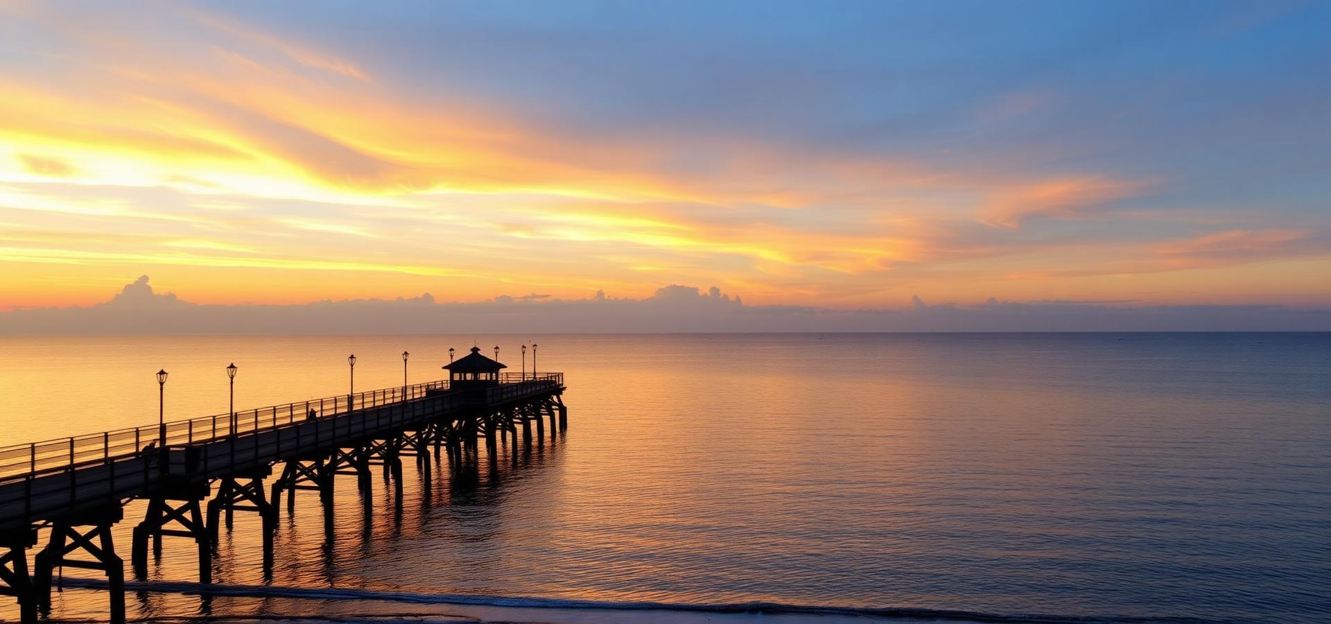 Alabama Gulf Coast sunset near Gulf Shores